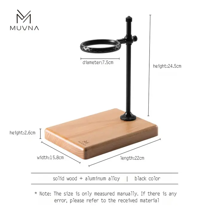 Support de filtre à café réglable avec base de brochure