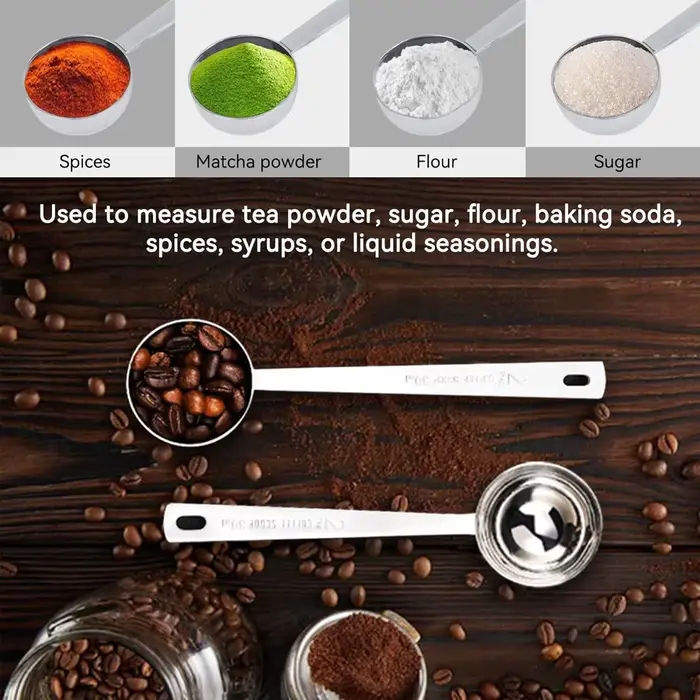 Cuillère à café en acier inoxydable, cuillère à soupe cuillère à mesurer cuillère à café à Long manc