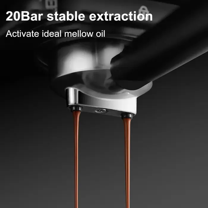 Pression de 20 bars, double extraction (chaud/froid)