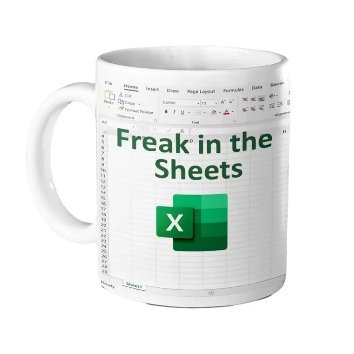 Tasse à café en céramique Excel, tasse comptable avec motif de tableaux Excel, pour anniversaire, No