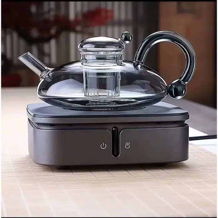 Théière en verre transparent avec infuseur