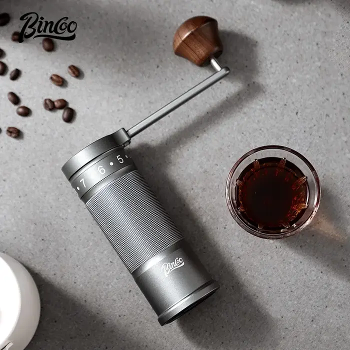 Bincoo moulin à grains de café manuel 420 acier inoxydable 6 étoiles noyau manivelle