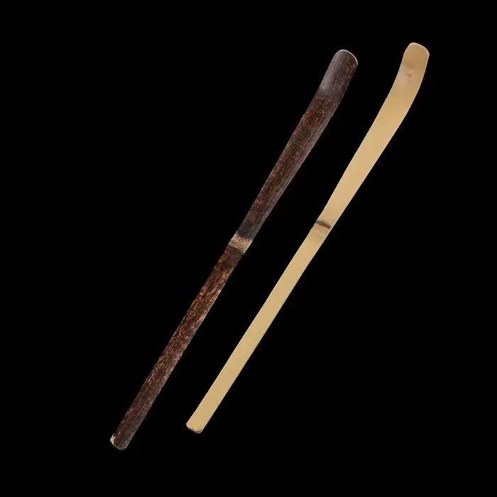 Spatule à thé en bois de bambou noir