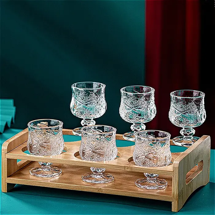 Verre à Cocktail exquis de 50ml, petit verre à vin sculpté Vintage, verre à vin doux Transparent, tasse à spiritueux, verres haut de gamme