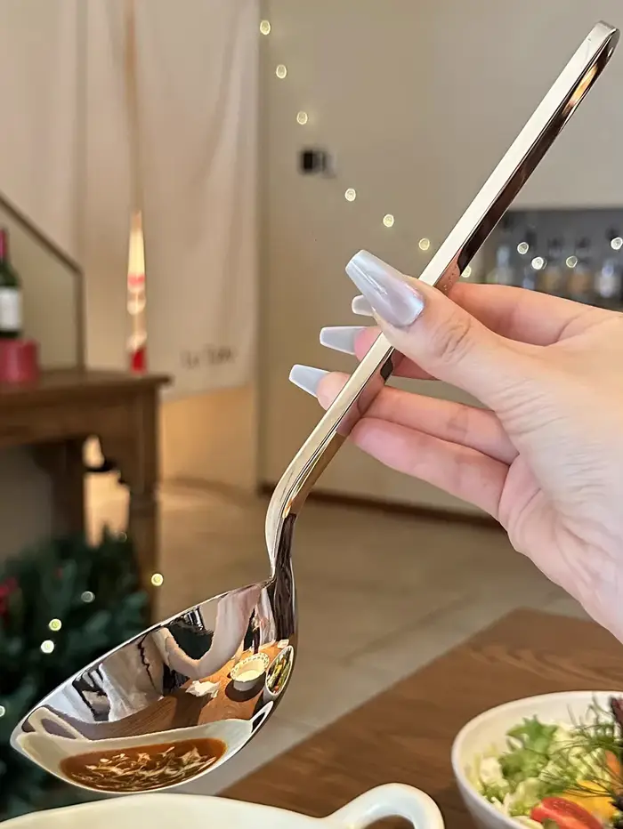 1 pièce Louche à soupe en acier inoxydable à manche court