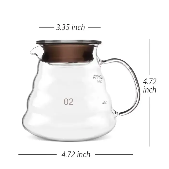 Leeseph-Carafe à café en verre transparent