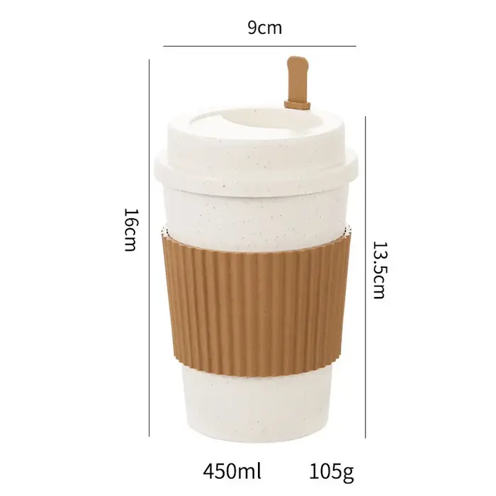 Tasses à café avec couvercles de 450ML