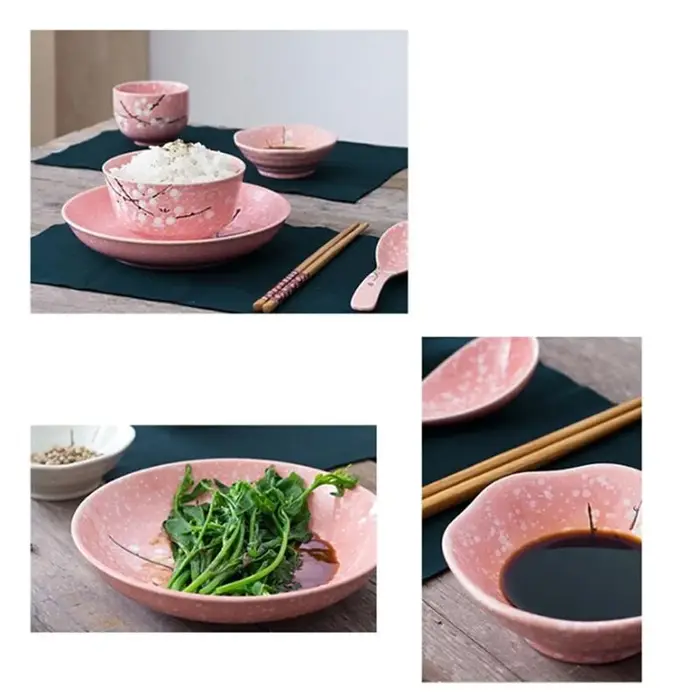 Ensemble de vaisselle en céramique de style japonais
