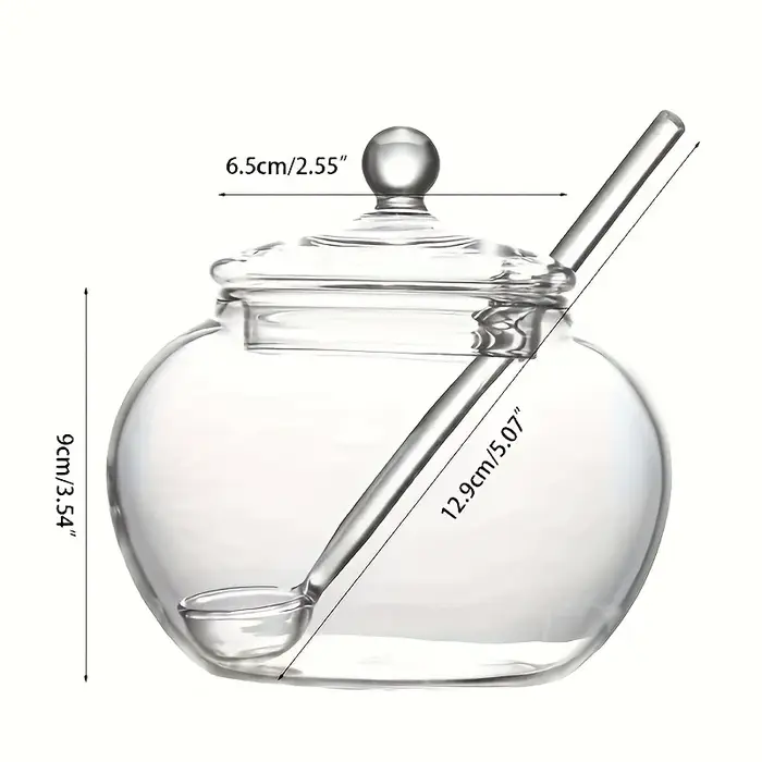 Sucre Transparent de 350ML avec couvercle