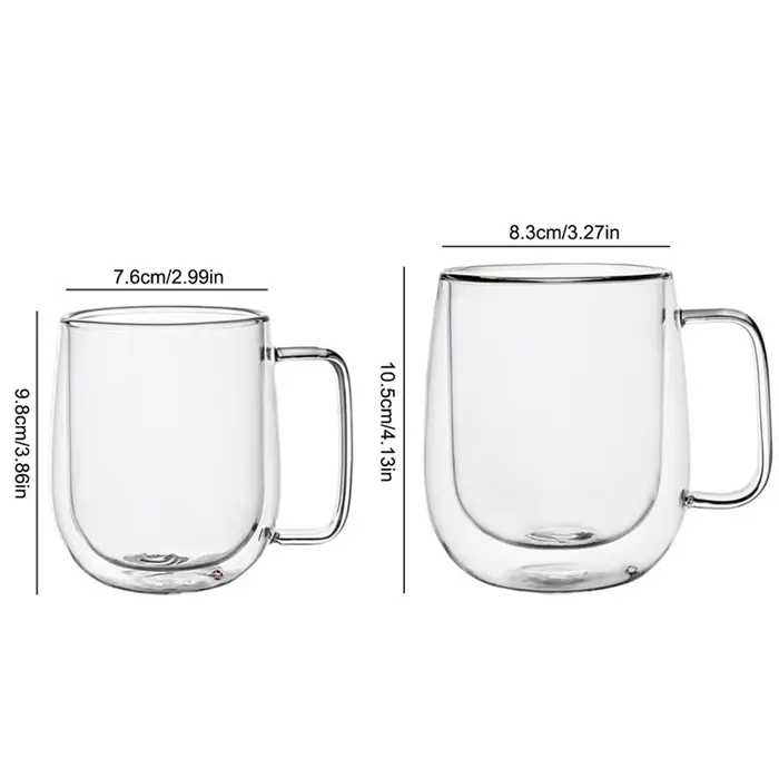 Mug en verre à double paroi personnalisé avec logo