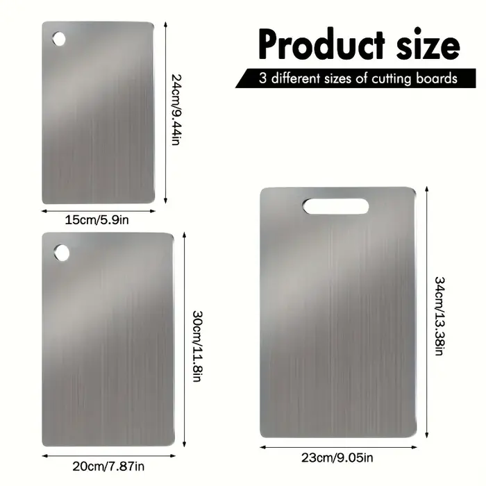 Planches à découper en acier inoxydable
