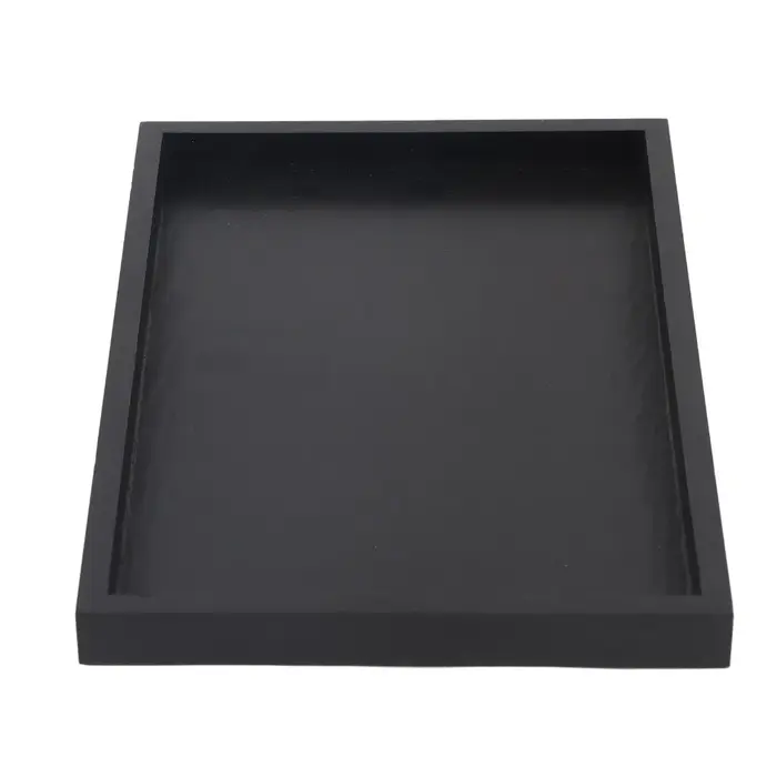 Plateau à collation en bois noir