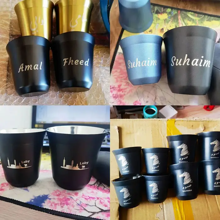 Tasses à expresso en acier inoxydable à double paroi isolées