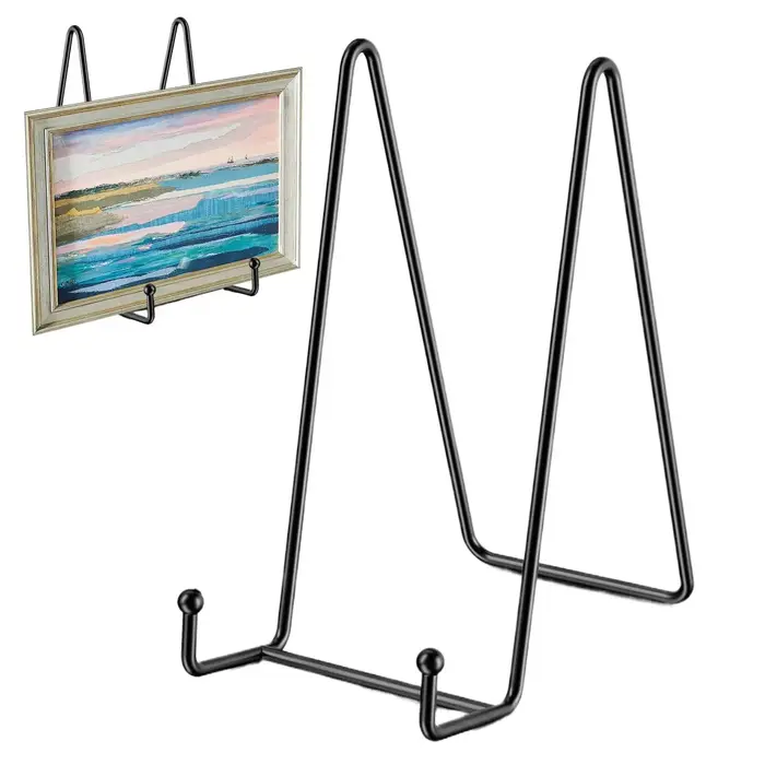 Présentoir de table en métal pour assiettes, cadres photo et décorations