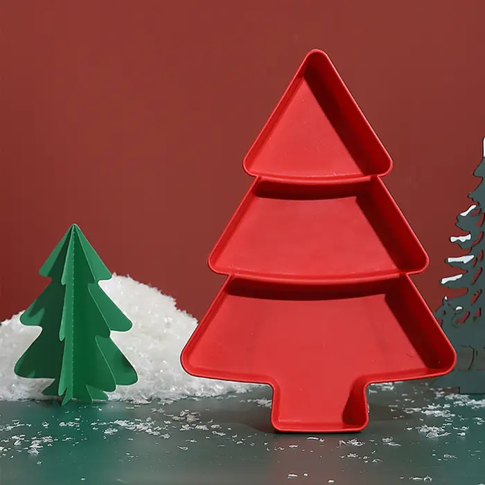 Assiette en forme d'arbre de Noël