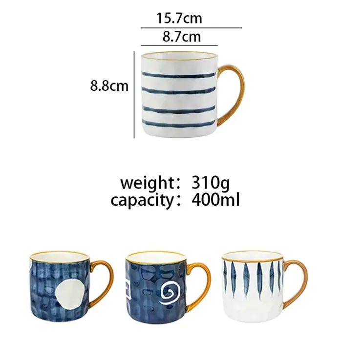 Tasse à café en céramique YWDL 400 ml