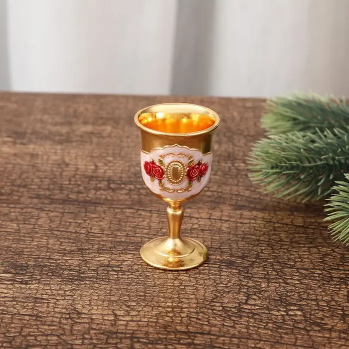 Verres à vin vintage dorés, style européen, accessoires de table, gobelets à vin blanc, vaisselle en