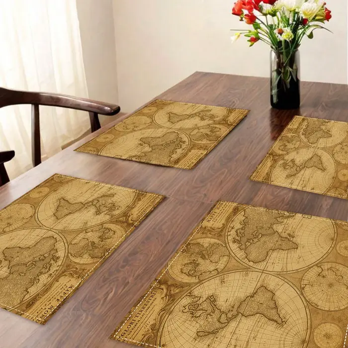 Set de table en lin floral vintage