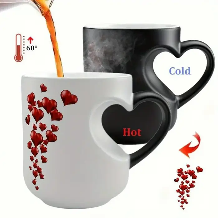 Tasse Magique Amusante à Changement de Couleur
