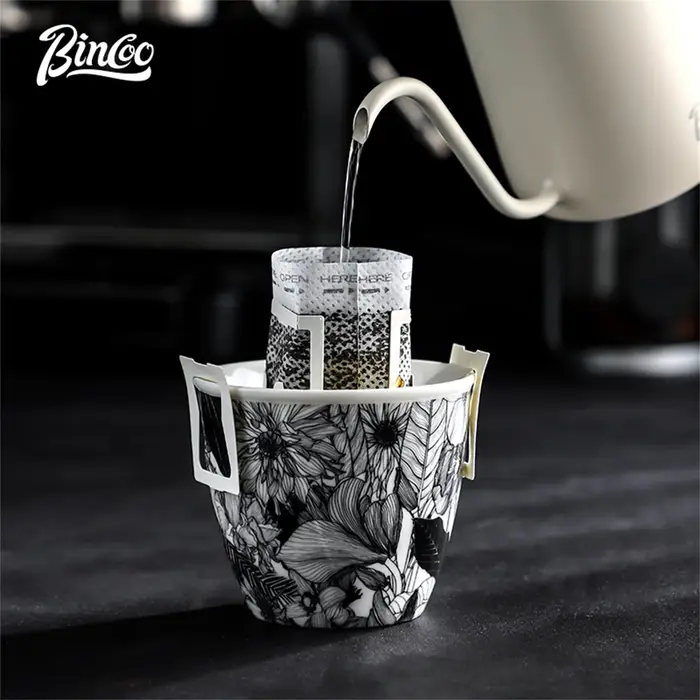 BINCOO tasse à café en céramique série fleur de la Jungle Art créatif Latte