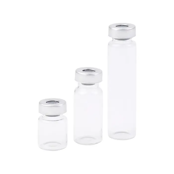 Flacons d'ÉchdébordScellés en Verre Transparent avec Port d'Injection Auto-Guérison