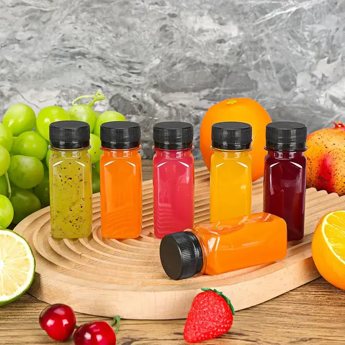 Bouteilles à shot de 2 oz avec bouchons, bouteilles à jus vides pour la préparation de jus, contenan