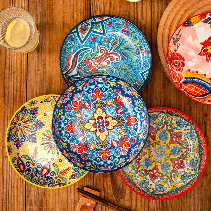 Assiette en céramique de Style bohème