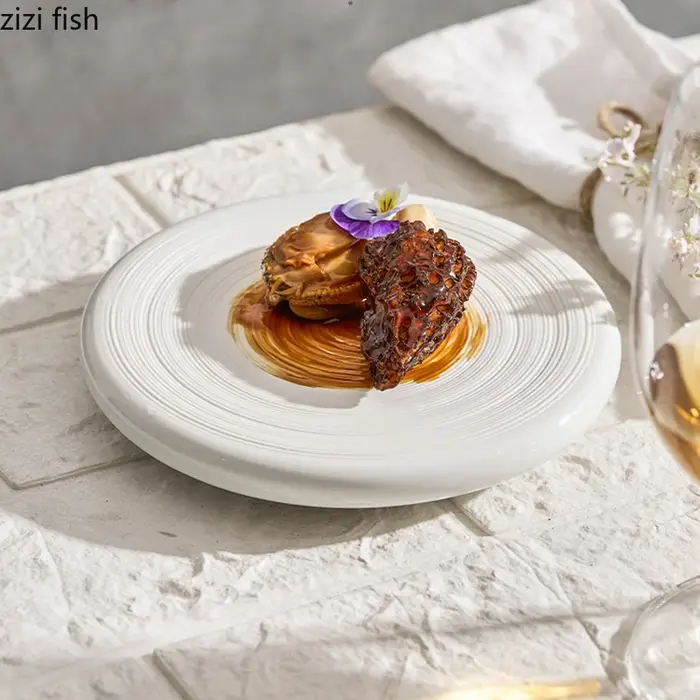 Assiette circulaire brossée