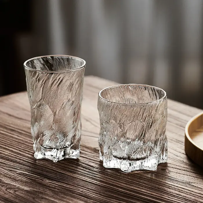 Verre à glace foncé japonais, verre à glace suspendu, whisky, bière, jus