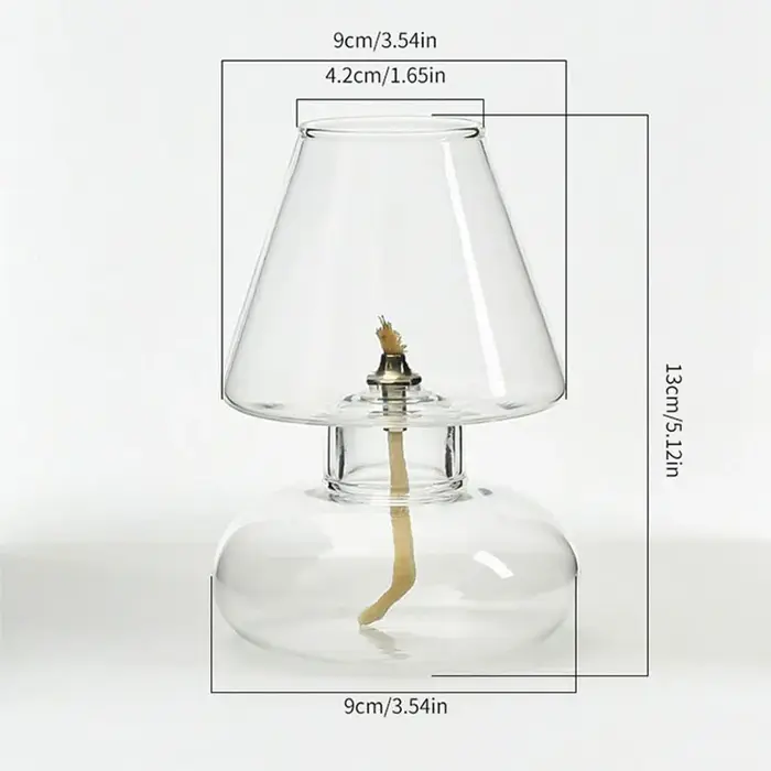 Lampe à huile en verre pour réception de mariage