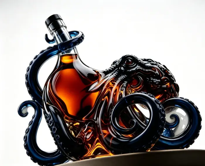 Carafe à whisky en verre en forme de pieuvre