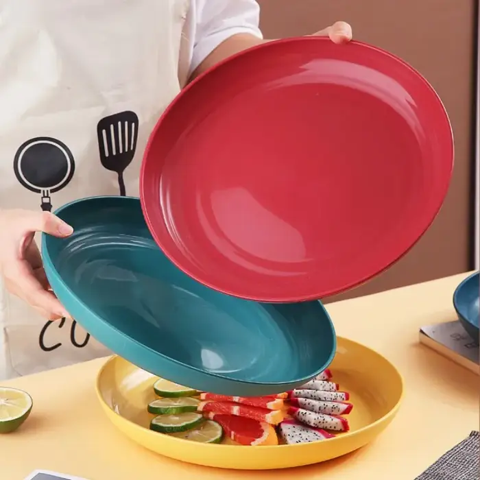 Assiettes à dîner en paille de blé