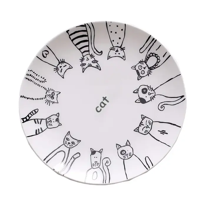 Assiette en céramique chat mignon