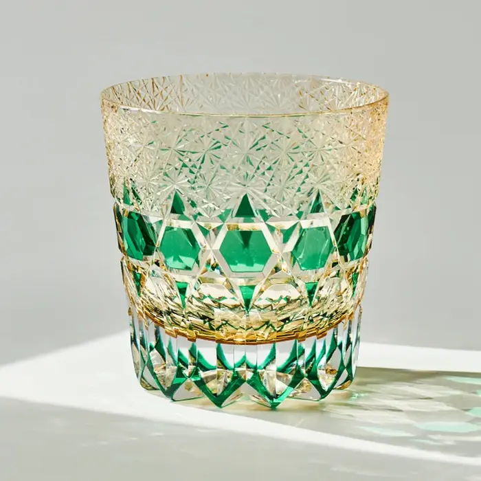 CHAMVIN'S améthyste Edo Kiriko verre à whisky gravé à la main gobelet en cristal articles de bar