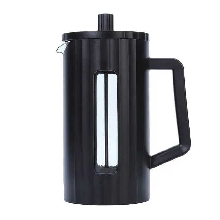 Cafetière à Pression Française en Acier Inoxydable Haute Densité et Verre Résistant à la Chaleur