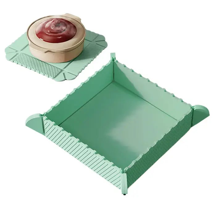 Sous-plats et dessous de plat pliables en silicone