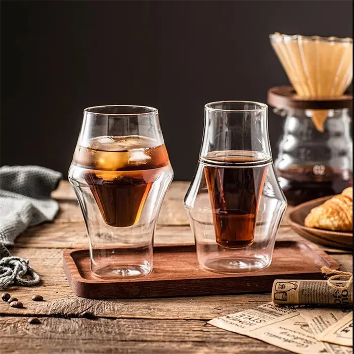 Tasse à café expresso en verre à double paroi