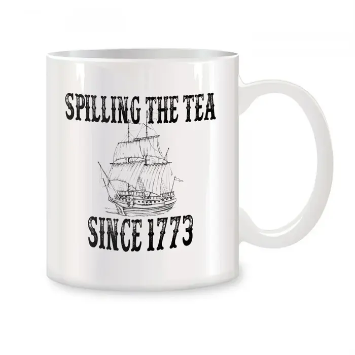 Tasses à café en céramique, Mug original « Spilling the Tea Since 1773 », Tasses et mugs de petit-dé