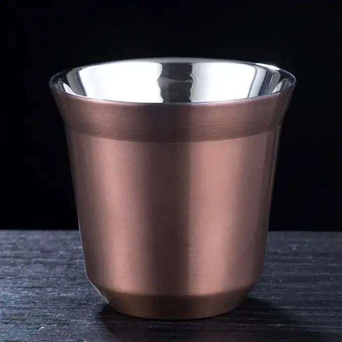 Ensemble de tasses à expresso en acier inoxydable 80ML