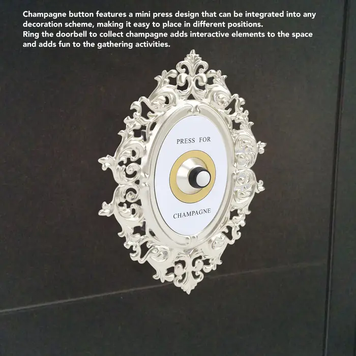 Bouton de champagne décoratif en métal