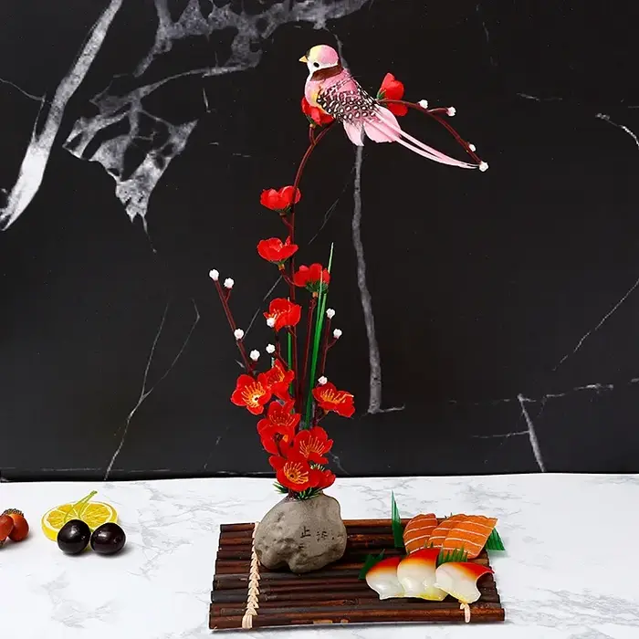 Plateau décoratif de fleurs