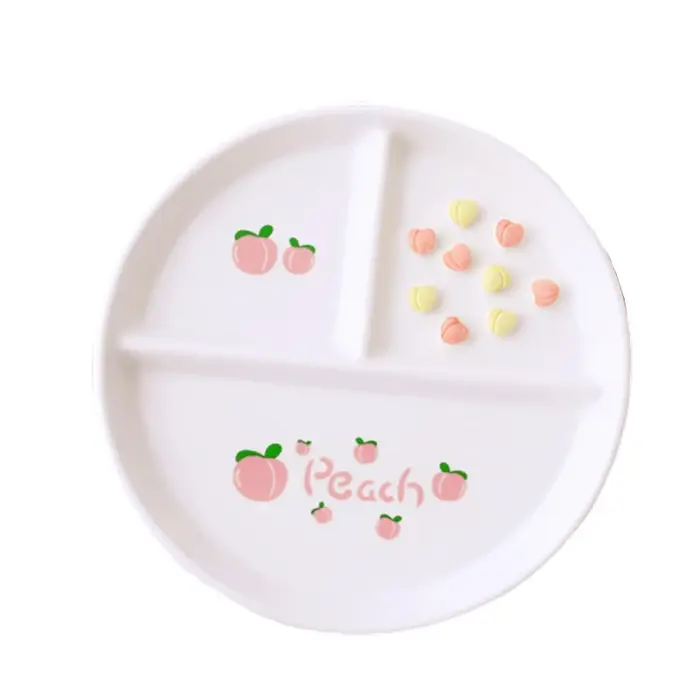 Assiette à manger à trois grilles