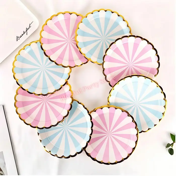 Assiettes en papier jetables pour fête