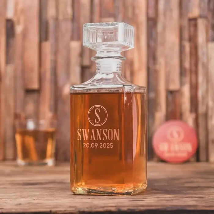 Carafe à whisky ou verres à shot personnalisés