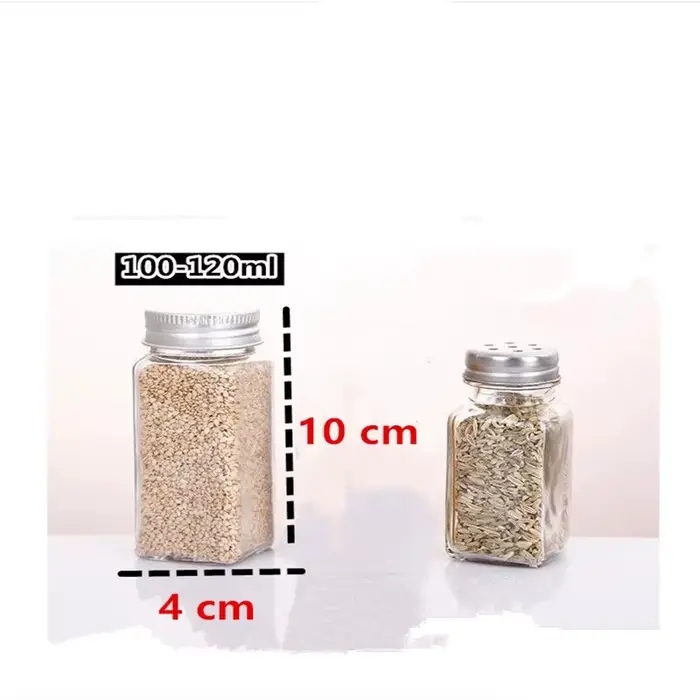 Bouteilles d'épices en verre avec 20 étiquettes à épices