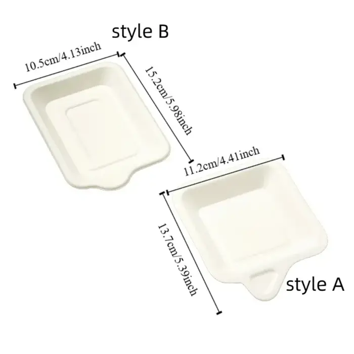 Assiette en papier jetable en matériau biodégradable