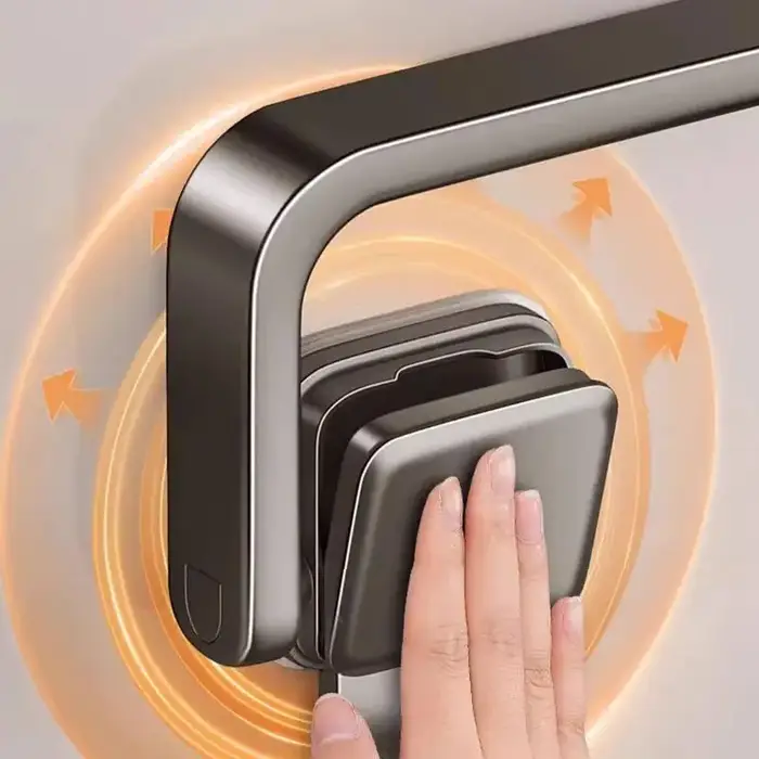 Porte-serviettes mural pliable à ventouse sans perçage