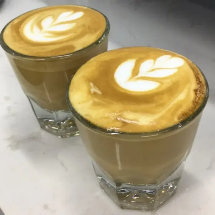 1/2/4/6 pièces 4oz bouteille bleue dédiée plat blanc café verre glacé Latte tasse pour expresso italien petite
