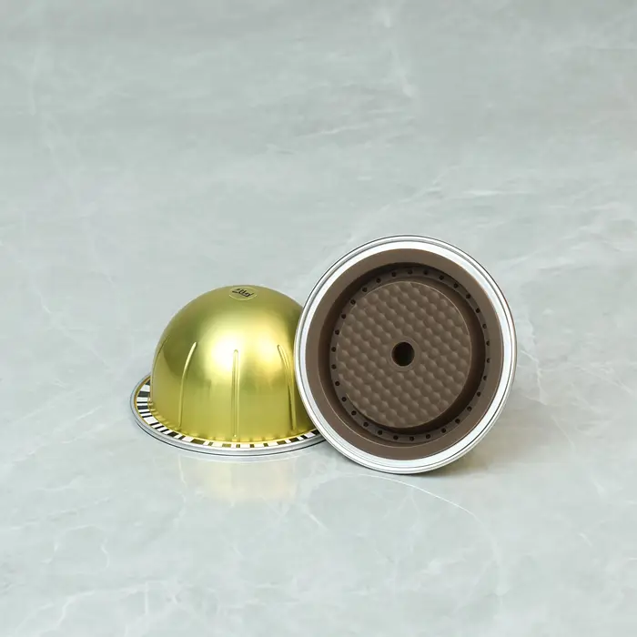 Coque de filtre à café réutilisable en or