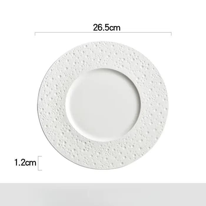 Vaisselle blanche pure assiette à Steak Cuisine occidentale usage domestique pâtes italiennes assiet